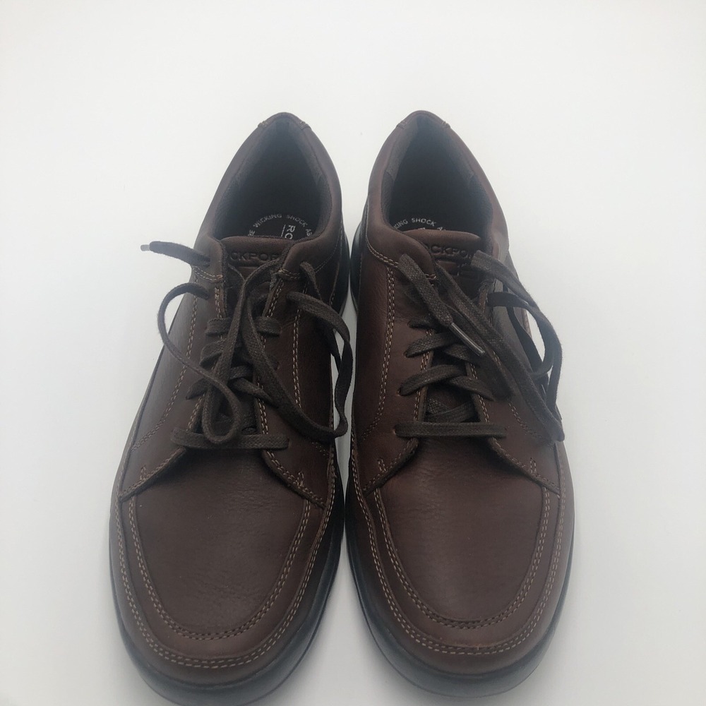 Mens Rockport XC9 Shoes Brown Leather Upper Memory Foam‎ Size 9.5 Truetech Used